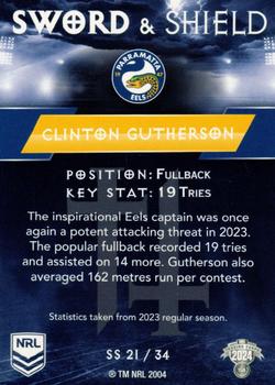 2024 NRL Traders Titanium - Sword & Shield #SS21 Clinton Gutherson Back